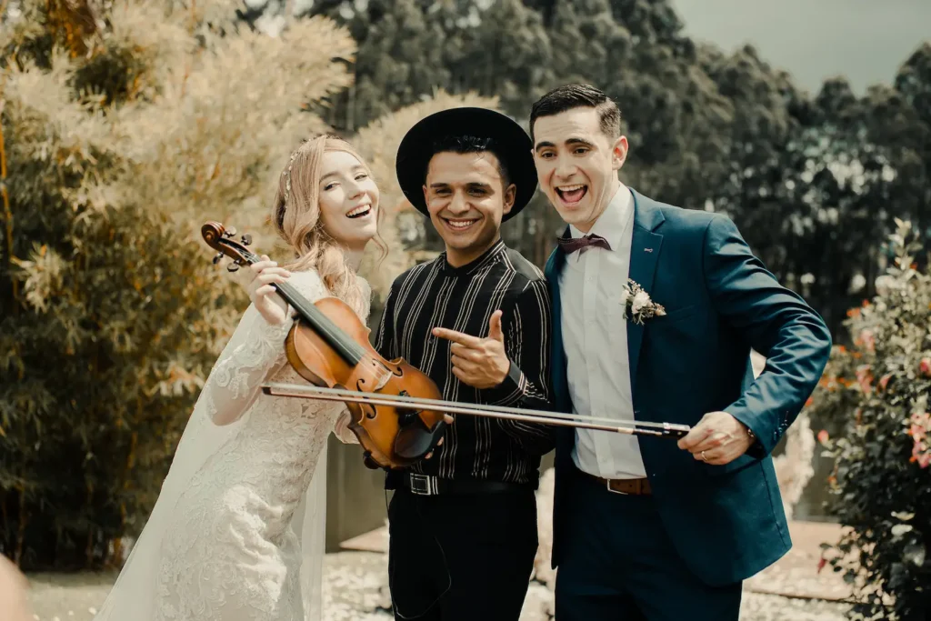 música instrumental en ceremonia de boda campestre en Medellín