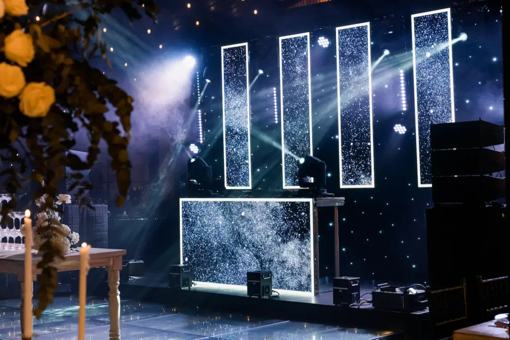 producción de sonido, luces, estructura,dj